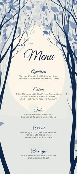 Free Aesthetic Wedding Menu Template – Google Docs