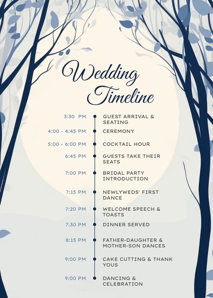 Aesthetic Wedding Timeline Template – Google Docs