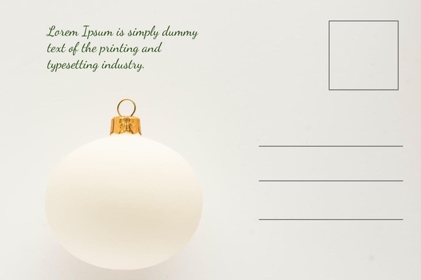 Free Christmas Greeting Postcard Google Docs Template - page 2