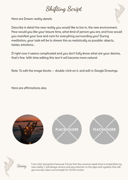 Aesthetic Shifting Script Google Docs Template