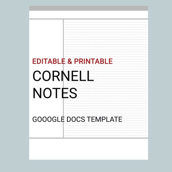 Full-Page Cornell Notes Template - Google Docs