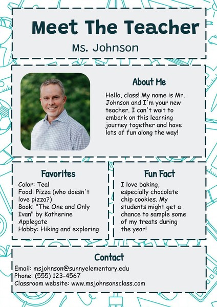 Free Simple Meet the Teacher Template