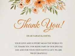 Rustic Wedding Thank You Card Template - Thumbnail
