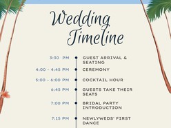 Beach-Themed Wedding Timeline Template - Thumbnail