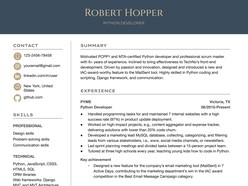 Premium Software Developer Resume Template - Thumbnail