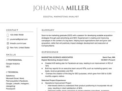 Modern Student Resume Template - Thumbnail