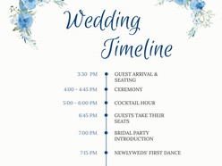 Watercolor Wedding Timeline Template - Thumbnail