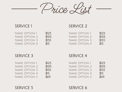 Icon for Price List Google Docs Templates